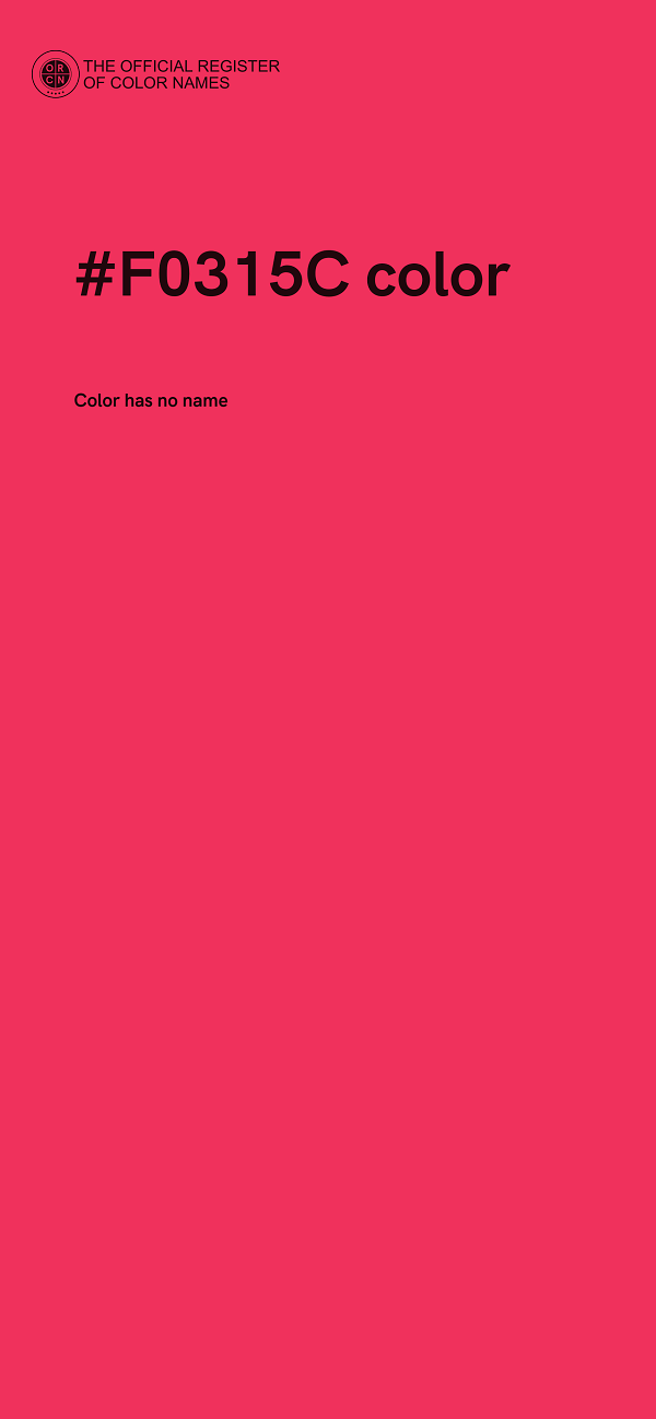 #F0315C color image