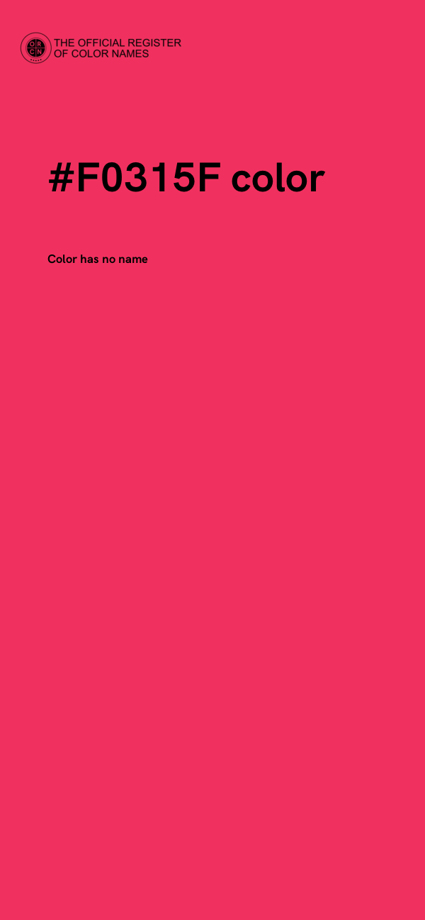 #F0315F color image