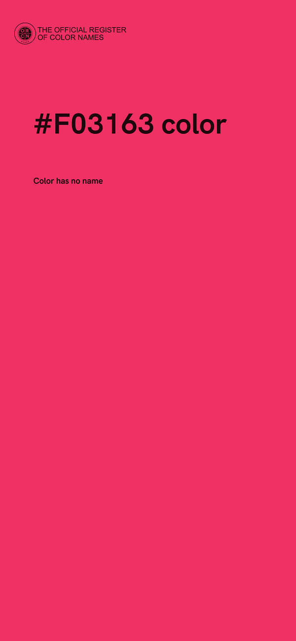 #F03163 color image