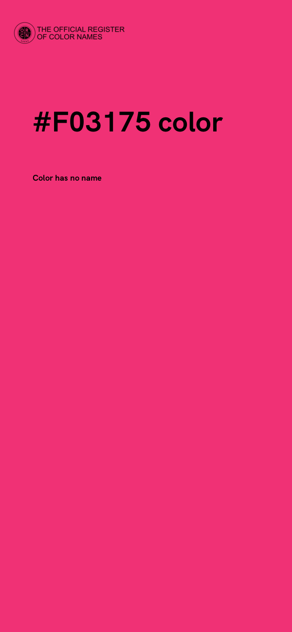 #F03175 color image