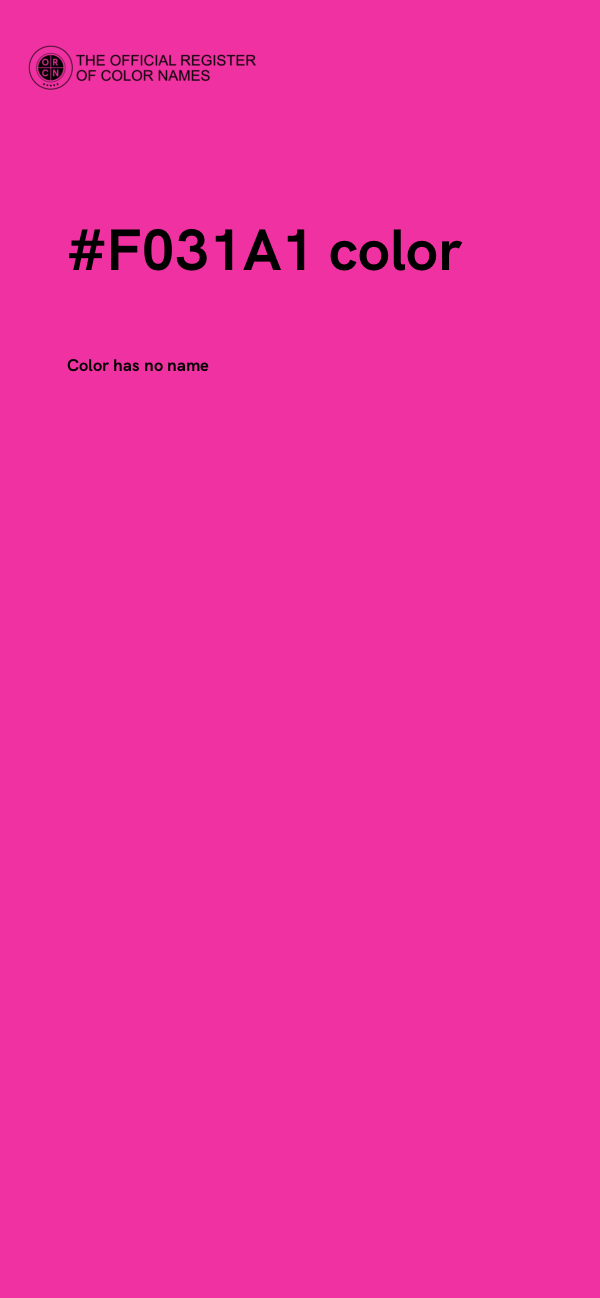 #F031A1 color image