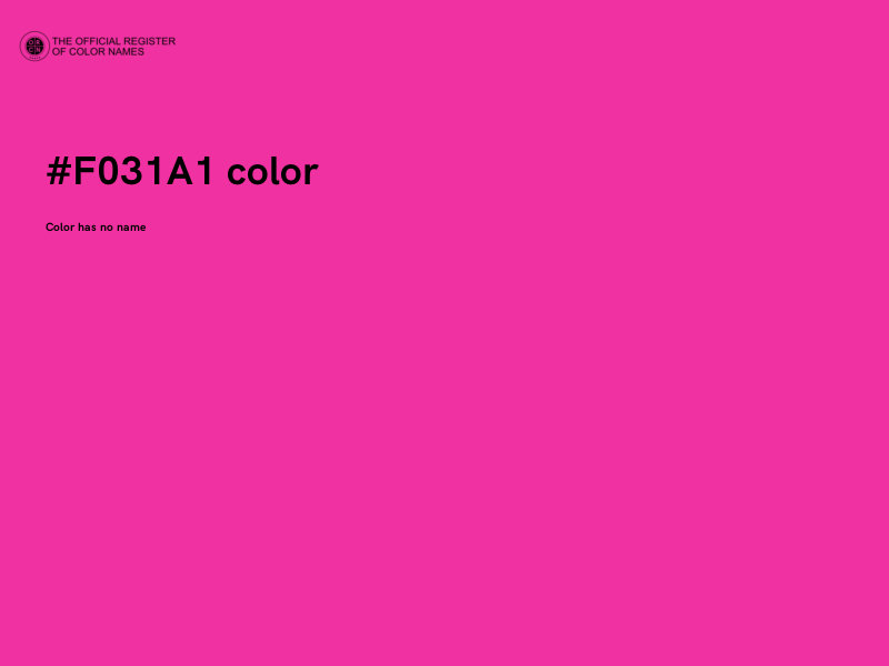 #F031A1 color image