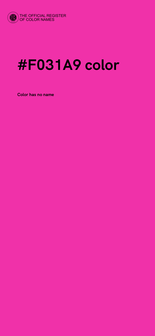 #F031A9 color image