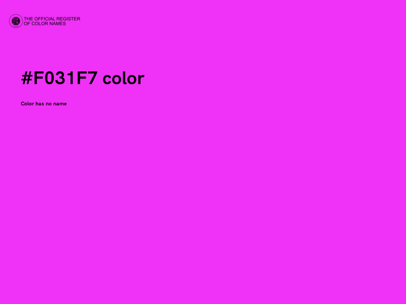 #F031F7 color image