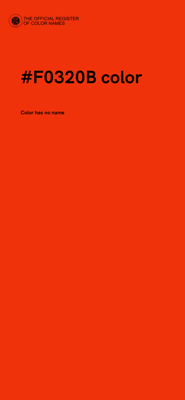 #F0320B color image