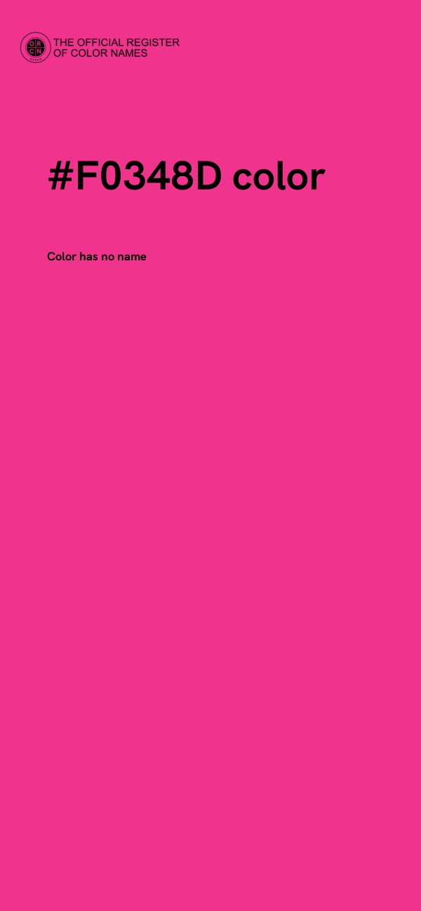 #F0348D color image