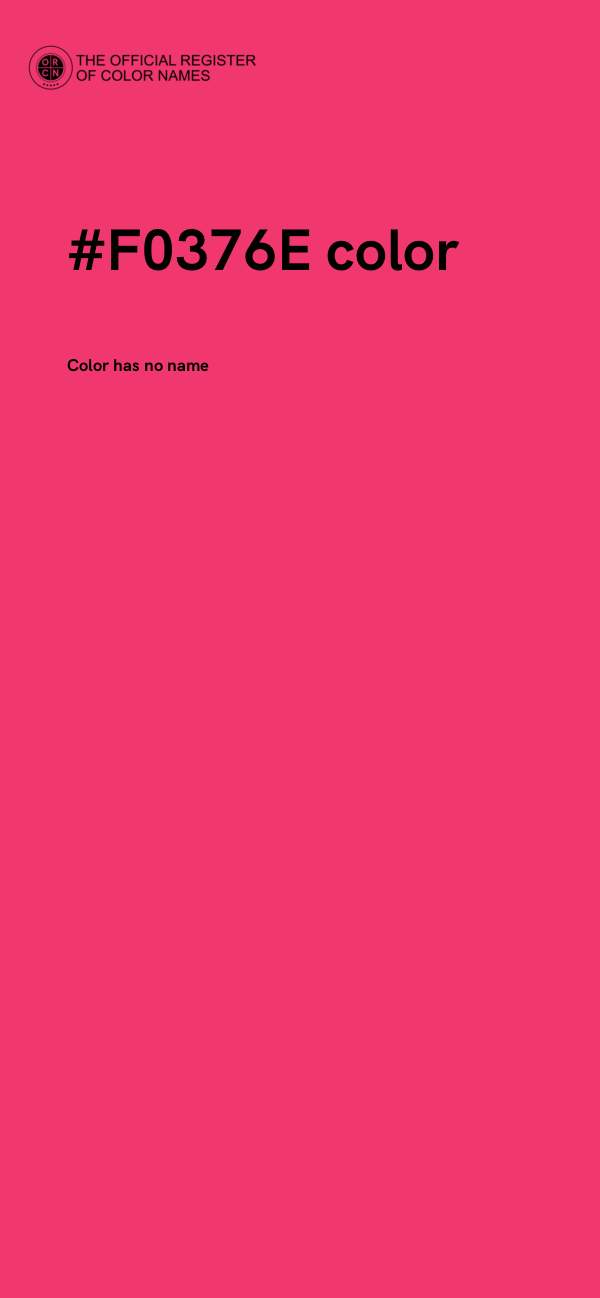 #F0376E color image