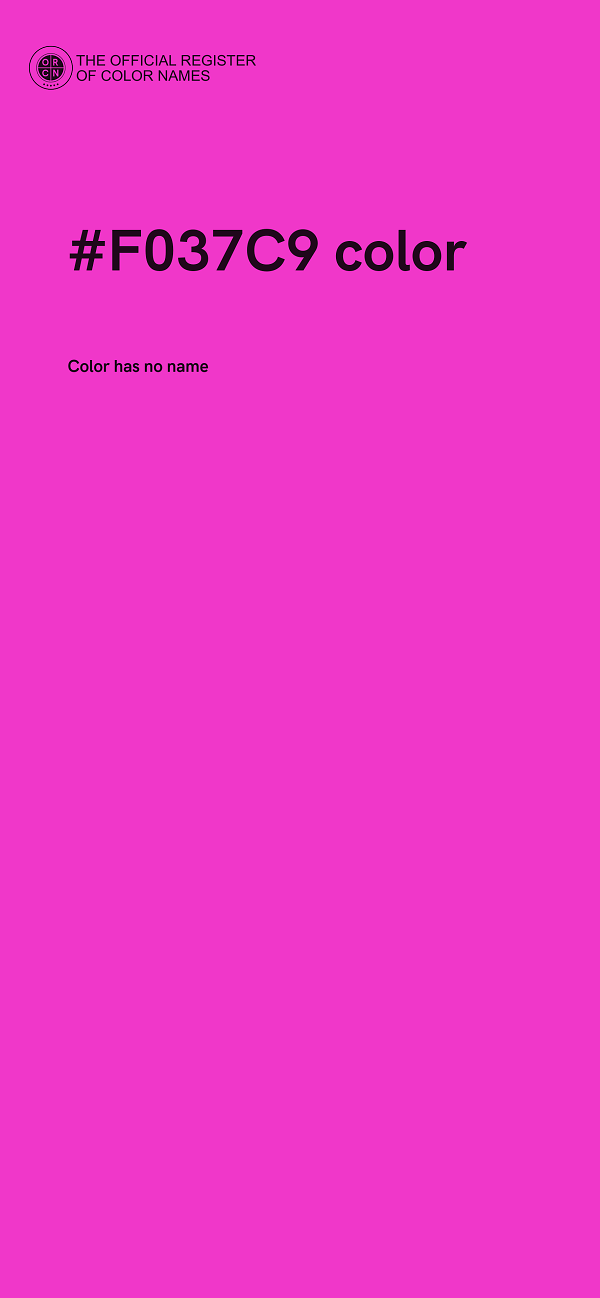 #F037C9 color image