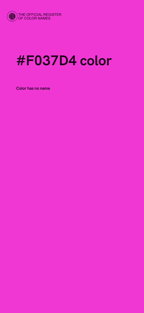 #F037D4 color image