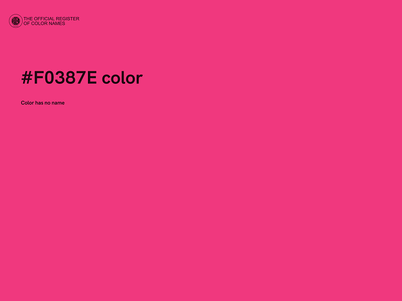 #F0387E color image