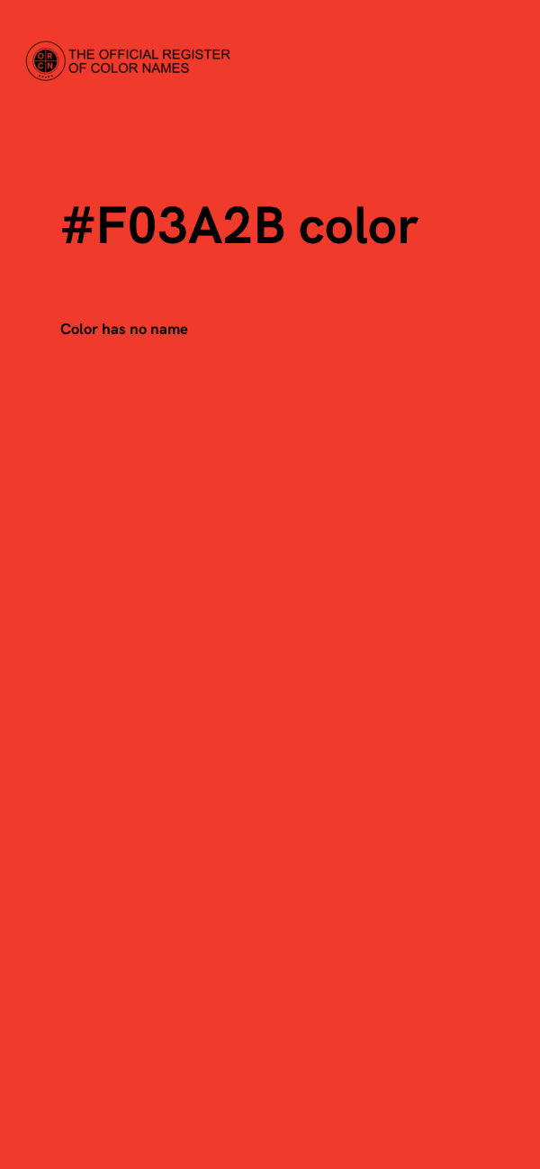 #F03A2B color image