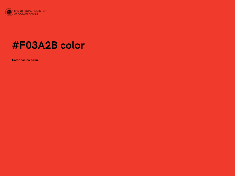 #F03A2B color image