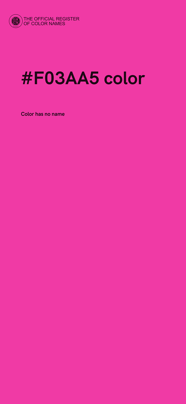 #F03AA5 color image