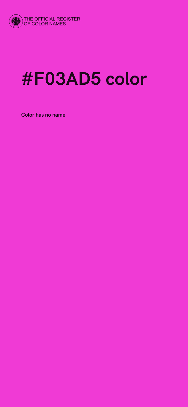 #F03AD5 color image