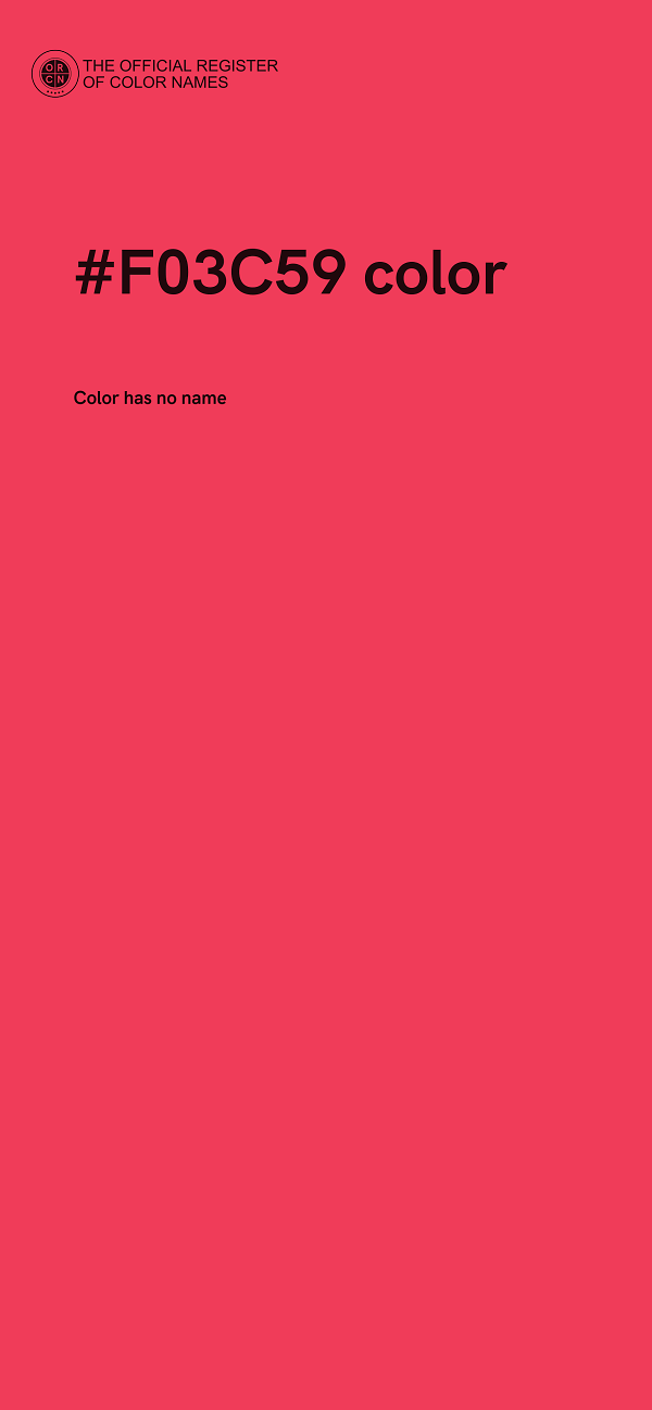 #F03C59 color image