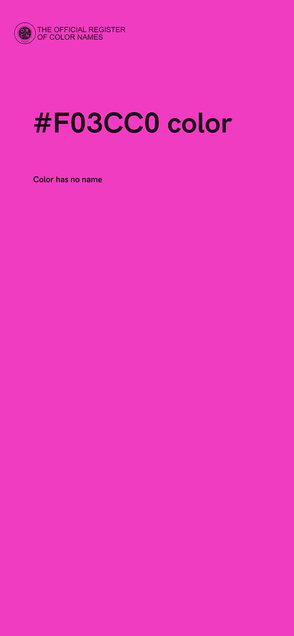 #F03CC0 color image