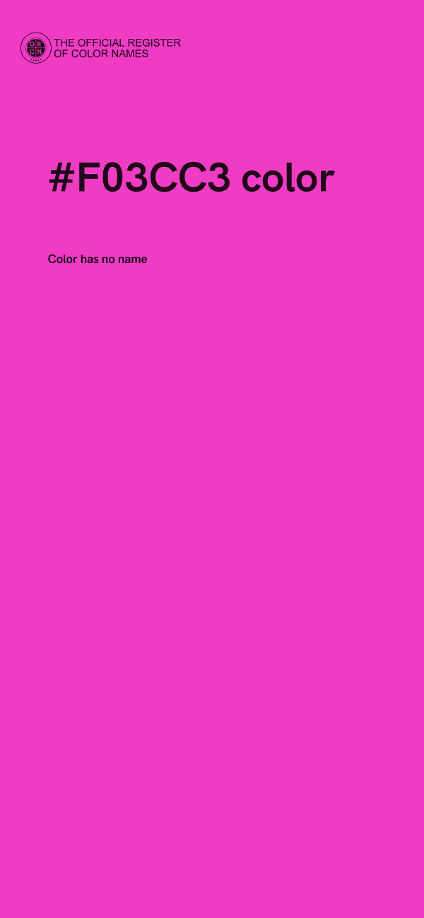 #F03CC3 color image