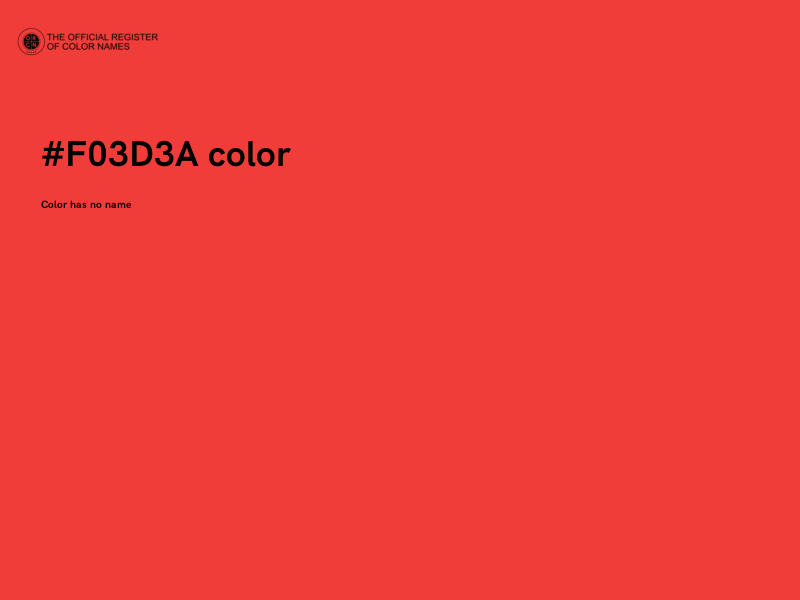 #F03D3A color image
