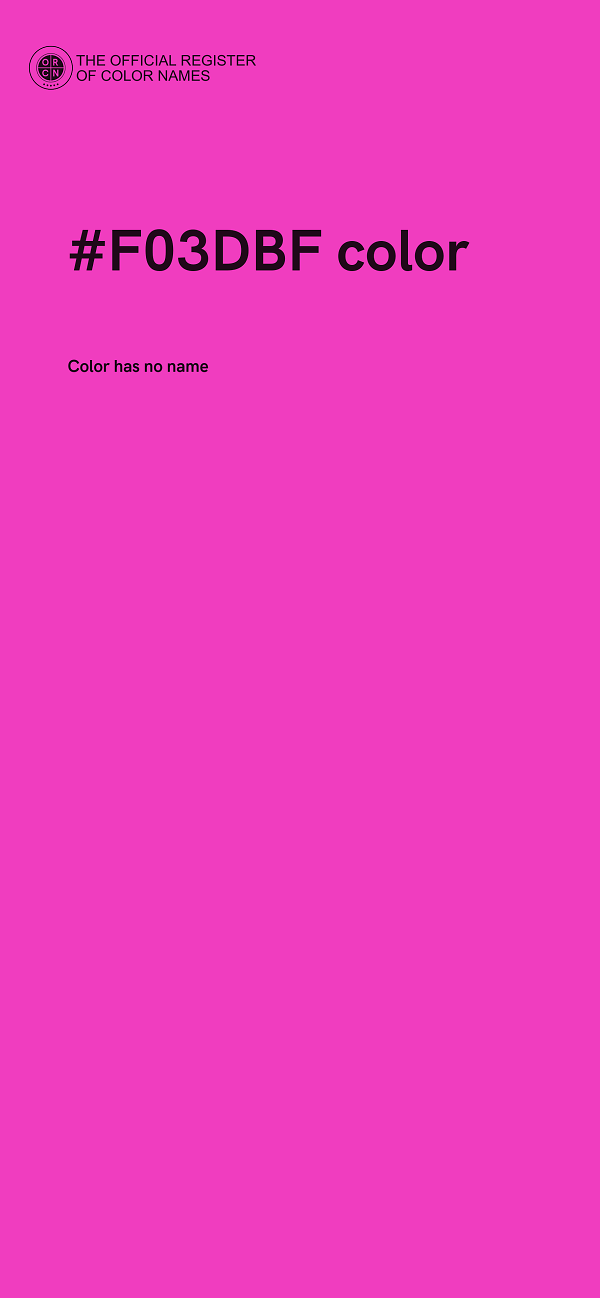 #F03DBF color image