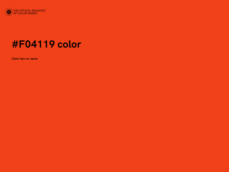 #F04119 color image