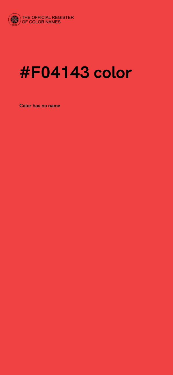 #F04143 color image