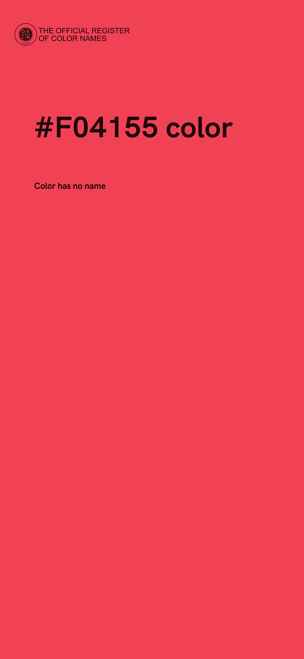 #F04155 color image