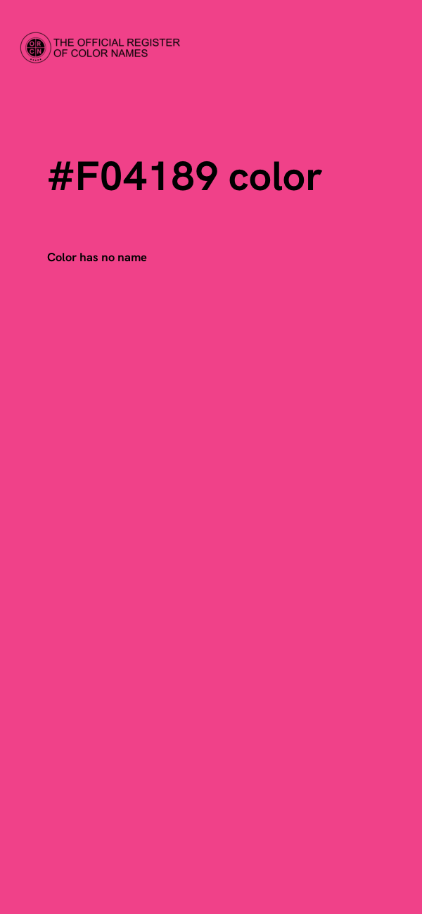 #F04189 color image