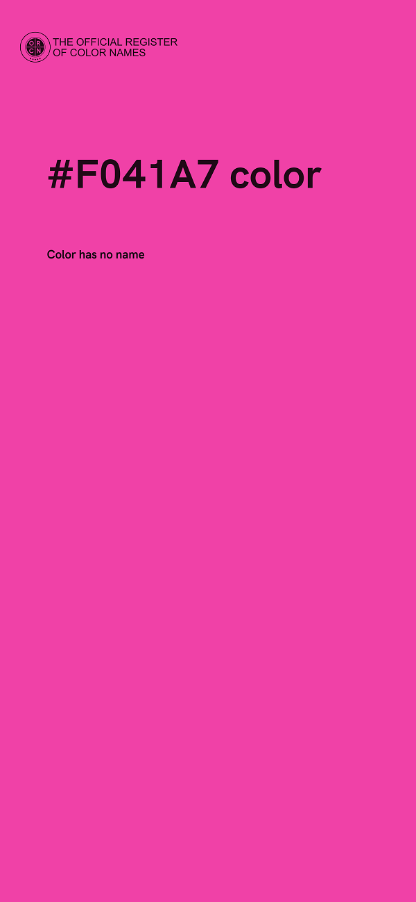 #F041A7 color image