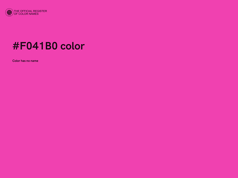 #F041B0 color image