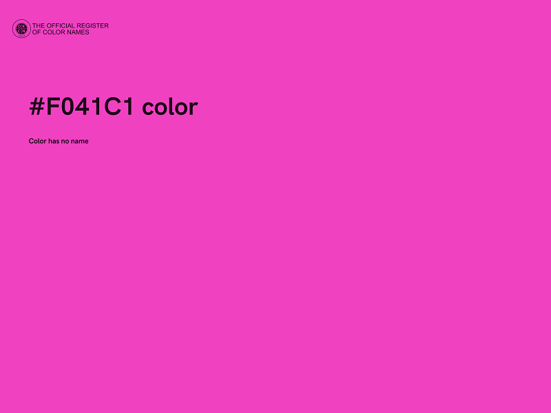 #F041C1 color image