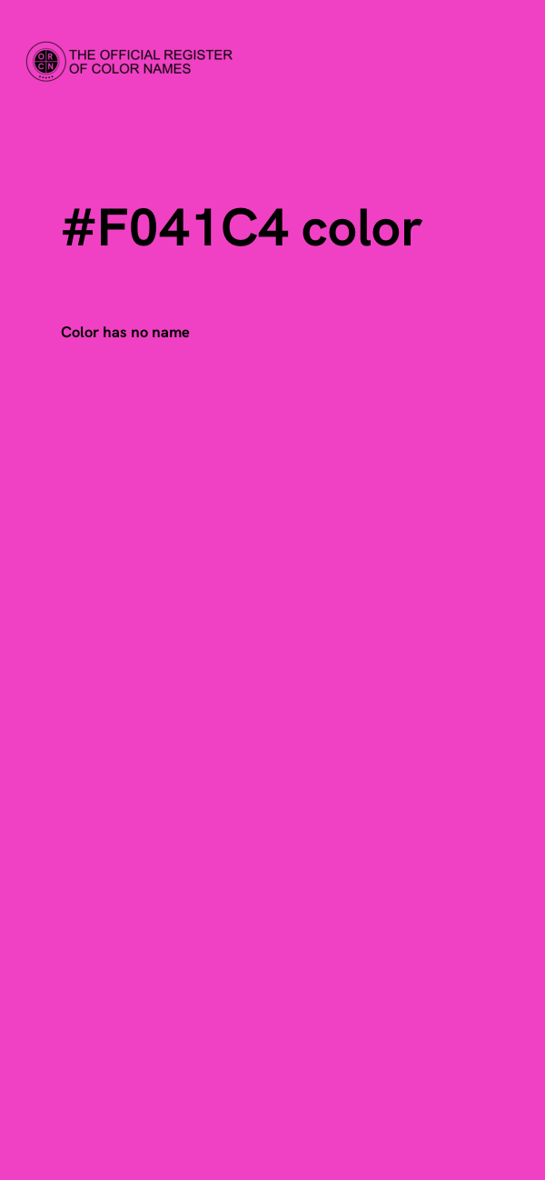 #F041C4 color image