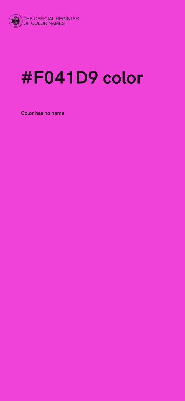 #F041D9 color image