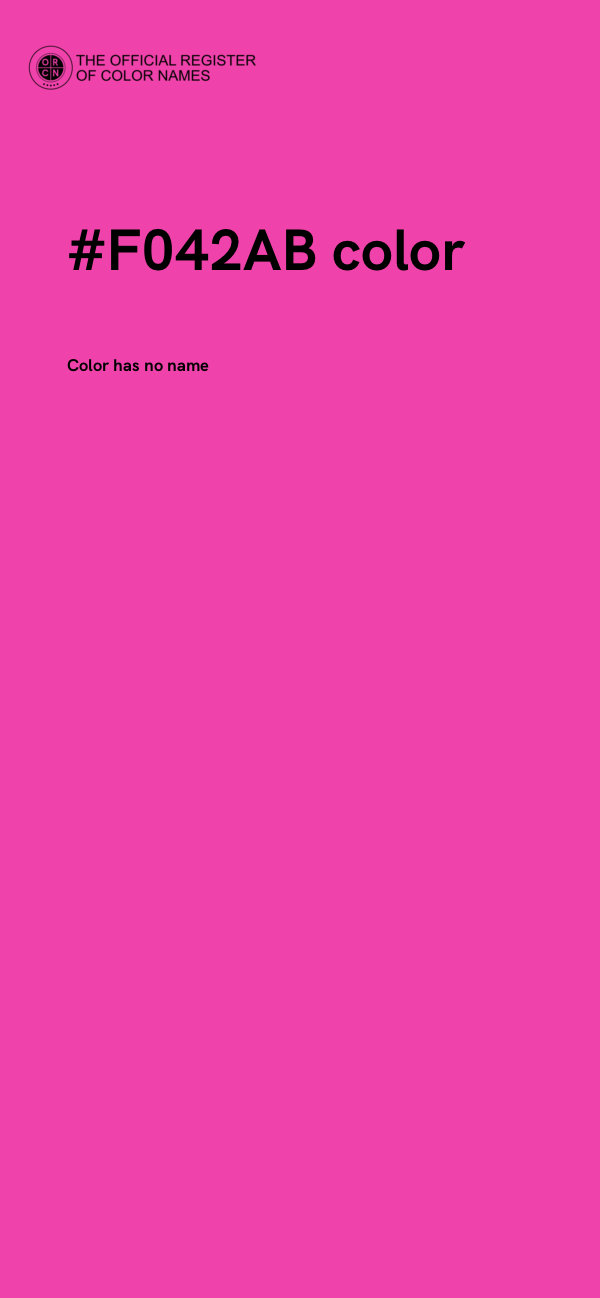 #F042AB color image