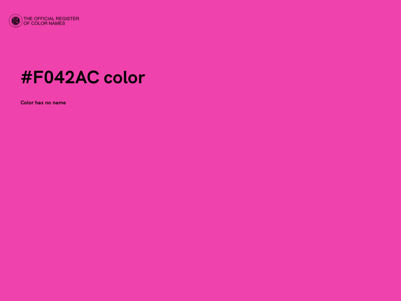 #F042AC color image