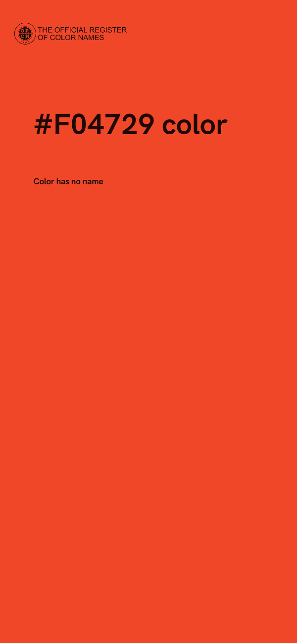 #F04729 color image