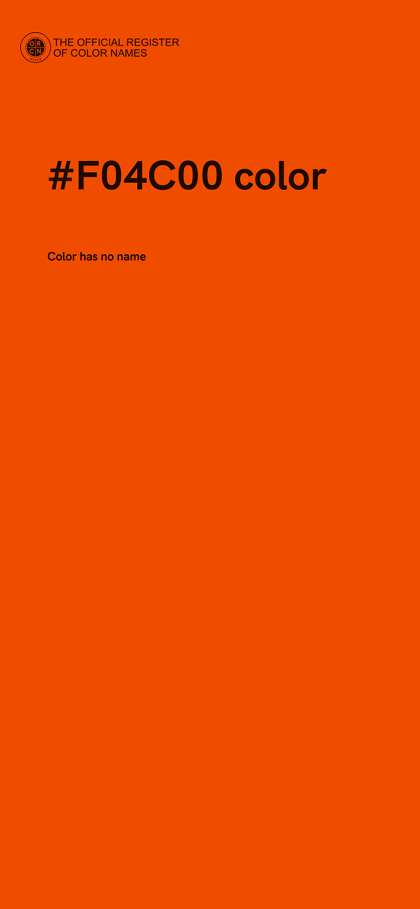 #F04C00 color image