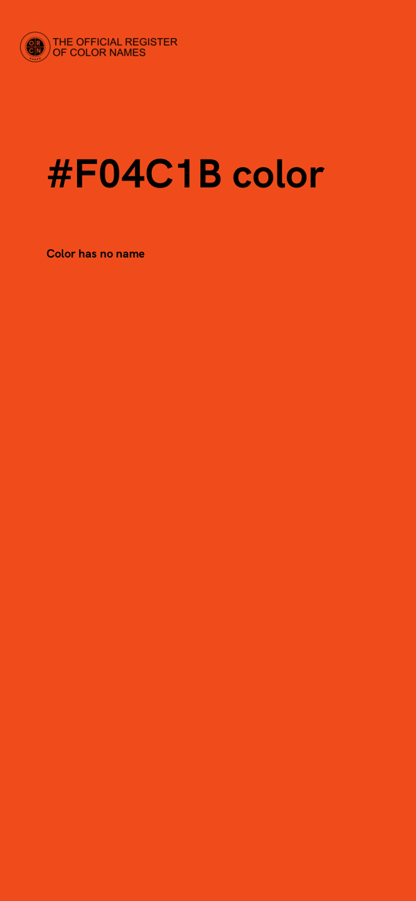 #F04C1B color image
