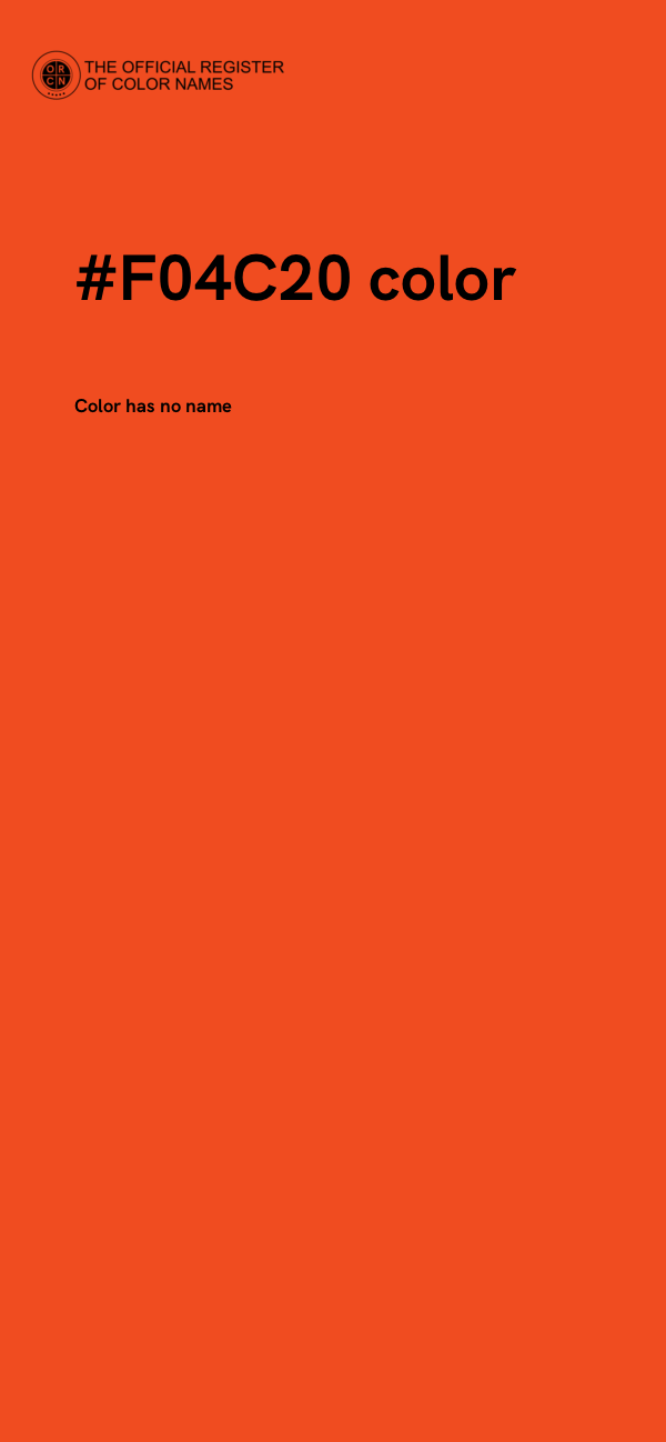 #F04C20 color image