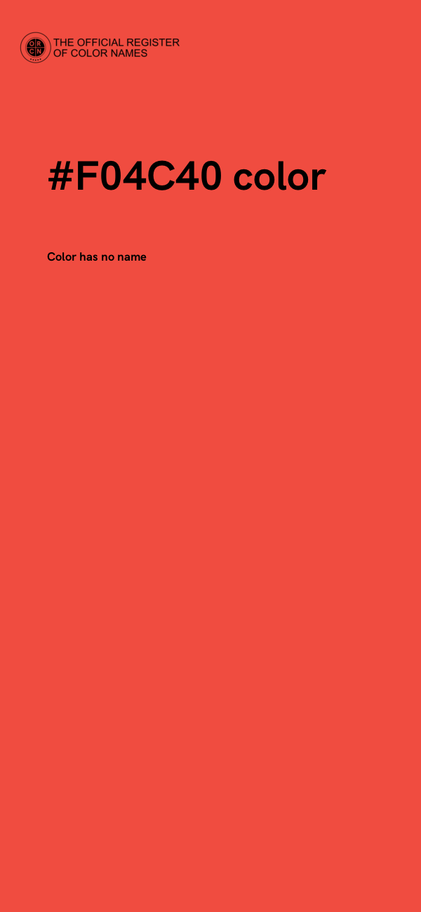 #F04C40 color image