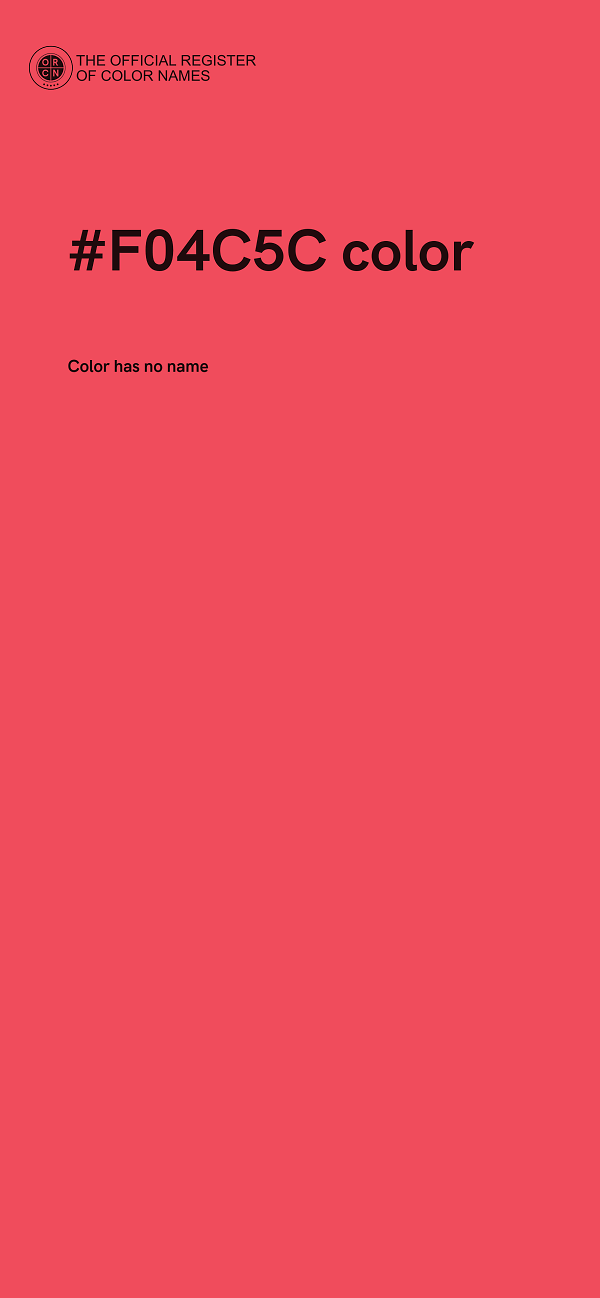 #F04C5C color image