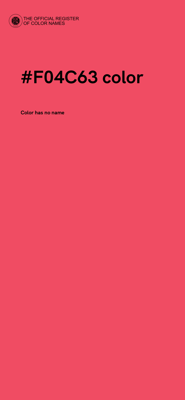 #F04C63 color image