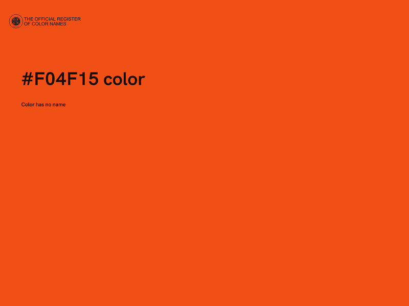 #F04F15 color image