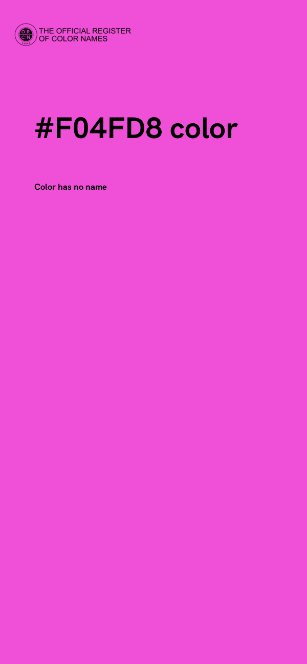 #F04FD8 color image