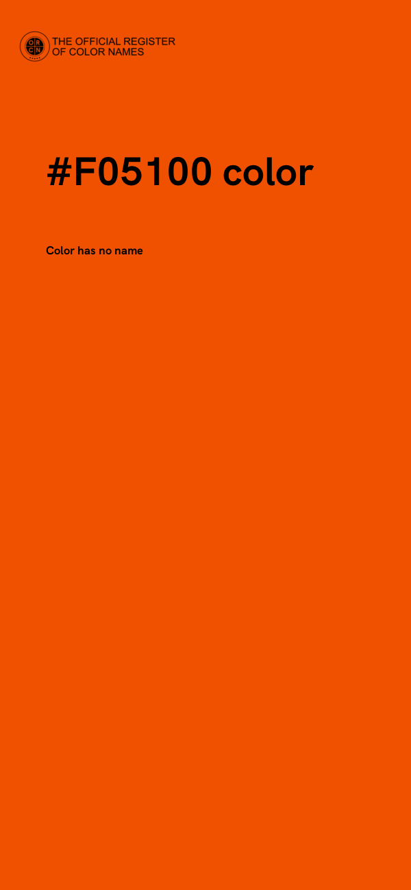 #F05100 color image