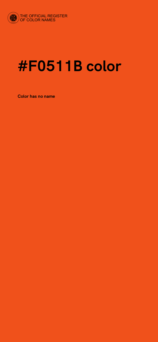 #F0511B color image