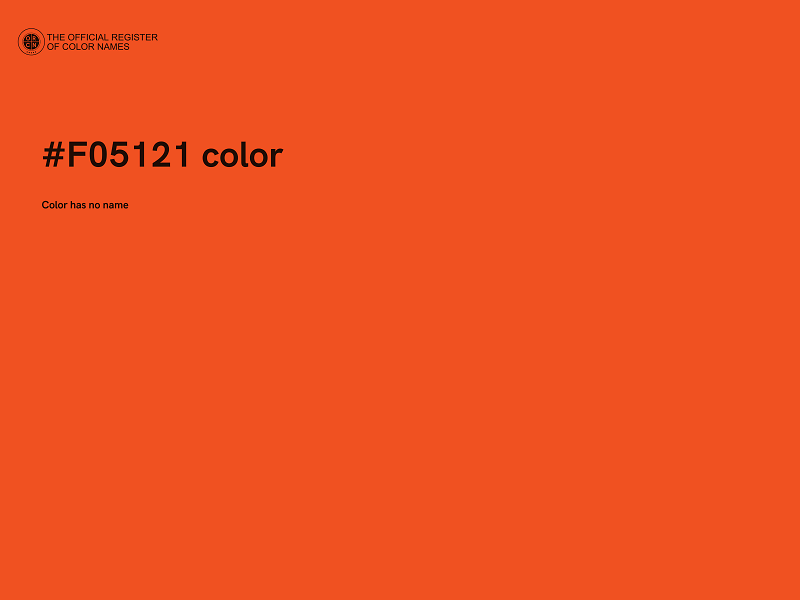 #F05121 color image