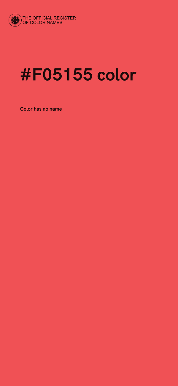#F05155 color image