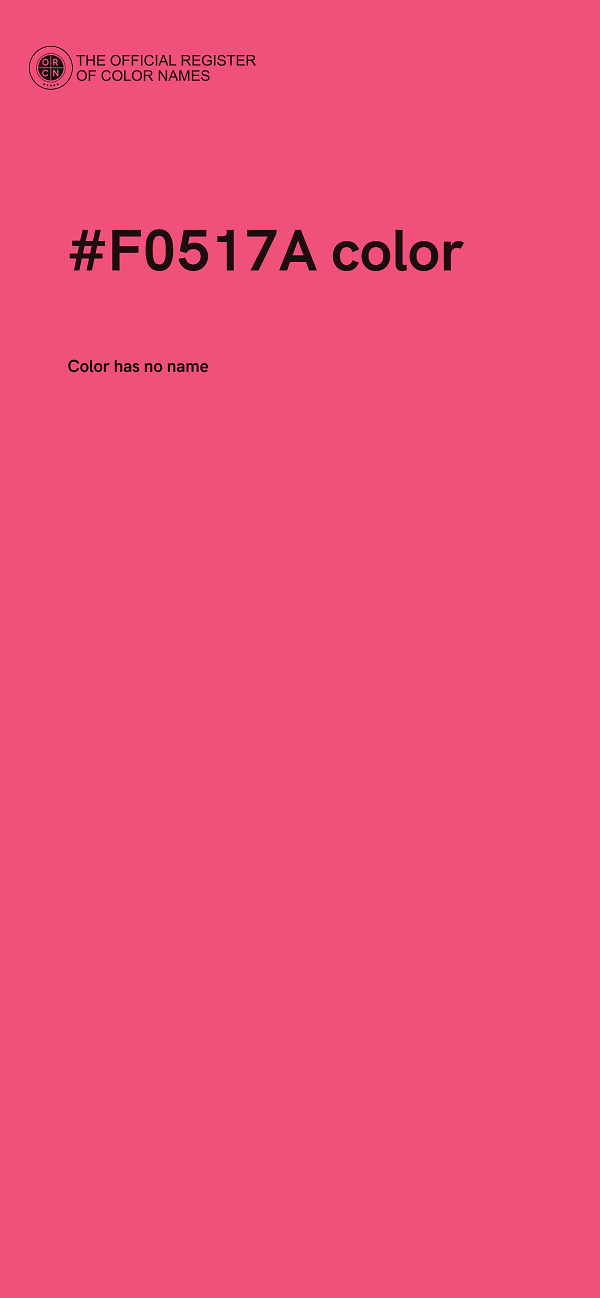 #F0517A color image