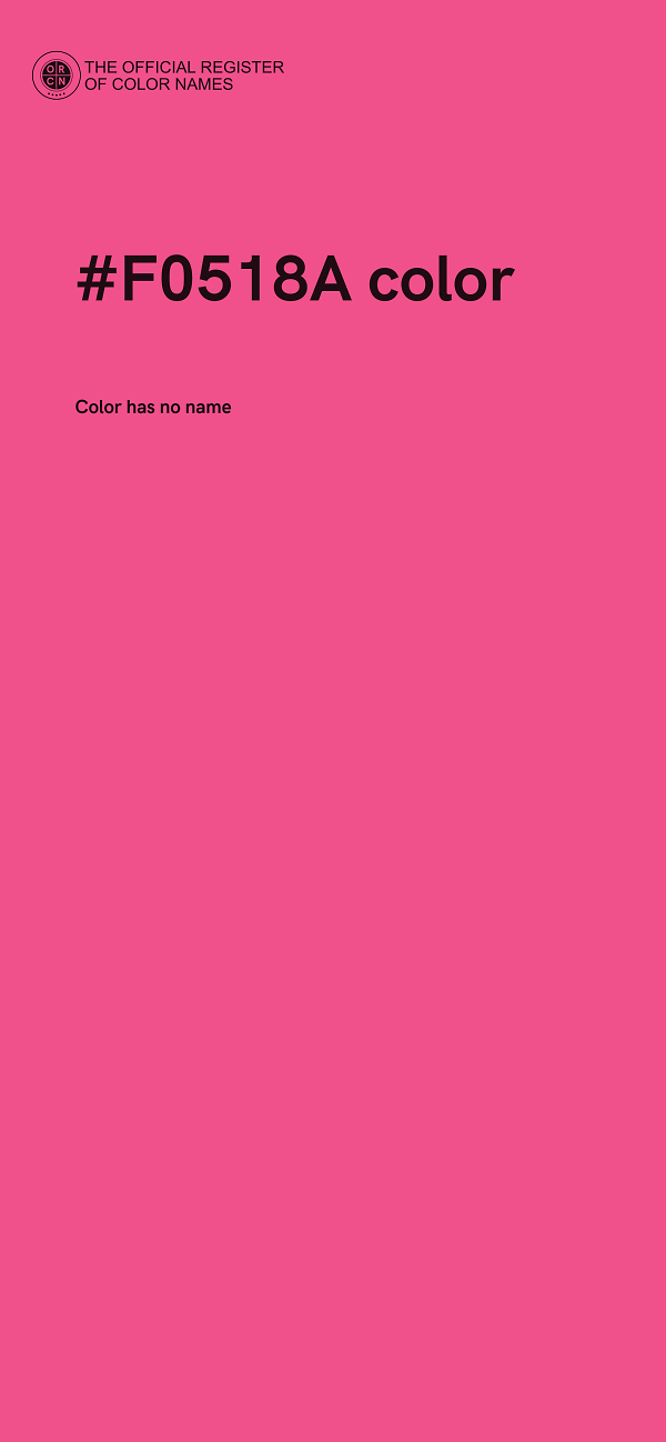 #F0518A color image