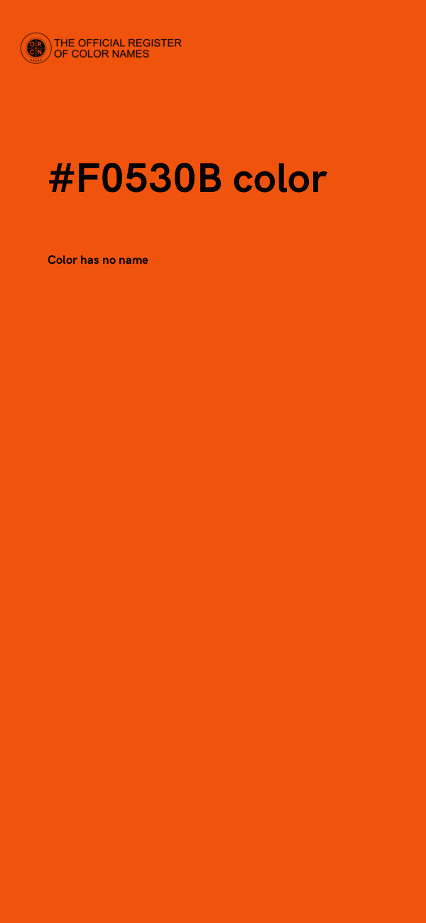 #F0530B color image